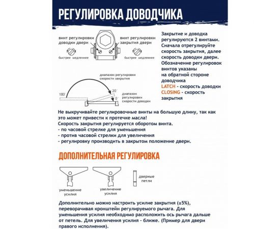 Доводчик НОРА-М №4S до 120 кг графит 5000 – изображение 2