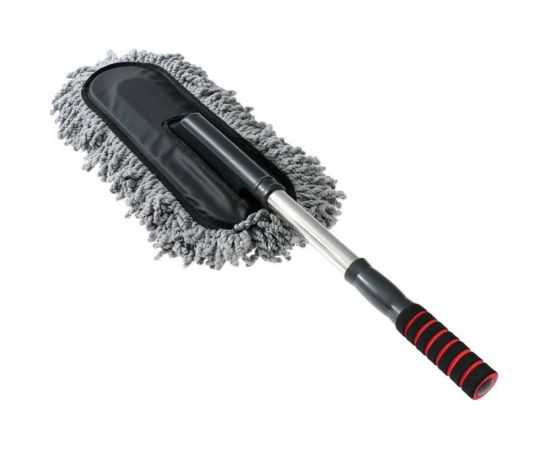 Щётка для удаления пыли TORSO 72 см, микрофибра, телескопическая ручка, серая 5377445 