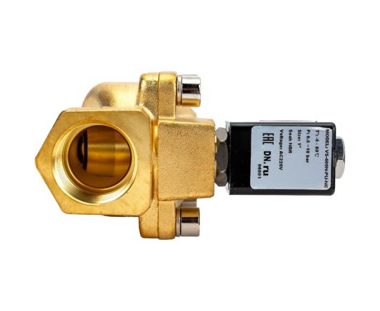 Электромагнитный клапан DN.ru VS2W-400N-PU-NC Ду25 Ру12 латунь пилотный G 1 НЗ NBR 220В D130-01272 