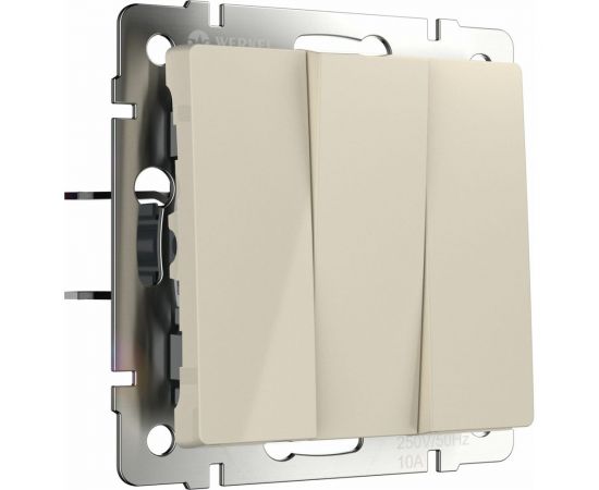 Трехклавишный выключатель WERKEL W1130003/ (слоновая кость) a051488 
