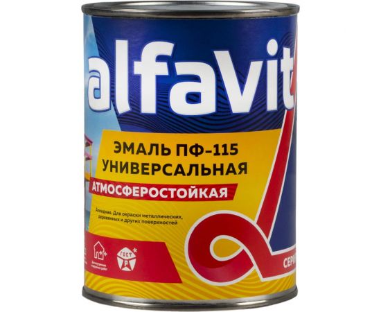 Универсальная эмаль Krafor Альфа ПФ-115 коричневая 2.7 кг 6 30801 