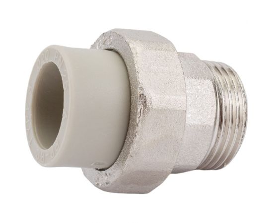 Муфта комбинированная RTP разъемная, американка, наружная резьба, D20х3/4 мм, серая 15807 – изображение 5