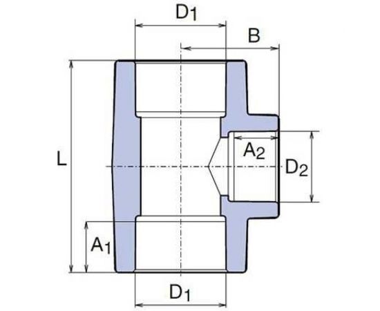 Тройник WAVIN EKOPLASTIK 25/20/25 STKR02520X – изображение 2