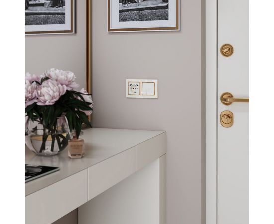 Трехклавишный выключатель WERKEL W1130003/ (слоновая кость) a051488 – изображение 2