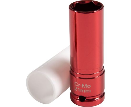 Головка торцевая ударная глубокая тонкостенная 21 мм, 1/2""DR, пластиковая защита AFFIX AF00645121 – изображение 3