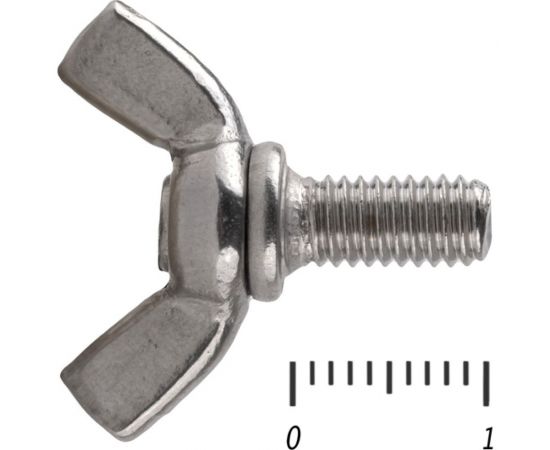 Винт-барашек КРЕП-КОМП американский тип НЕРЖАВЕЙКА DIN 316 А2 5х10 50 шт вб510 – изображение 2