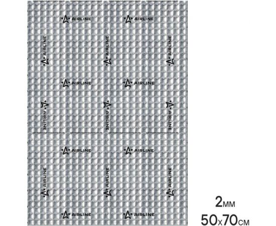 Вибро-шумоизоляция Airline Base 2 50х70 см, КС, 2 мм, фольга 60 мкм, КМП 0.16 ADVI002 – изображение 2