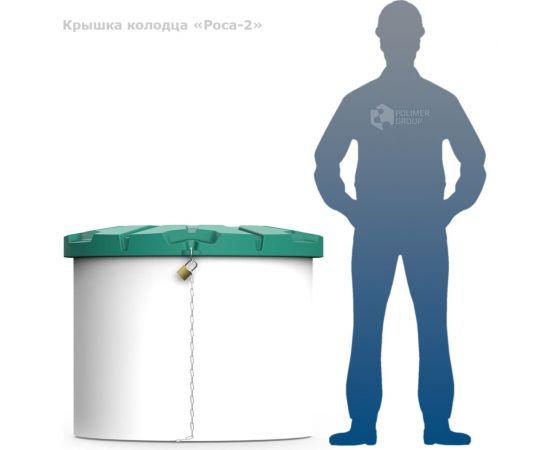 Крышка колодца POLIMER GROUP Роса - 2 цвет зелёный DK2S2 – изображение 2