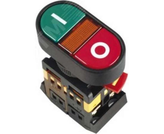 Кнопка ЭРА APBB22N, IO d22мм неон, 240В, 1з+1р 10/400/3200 Б0045624 – изображение 2