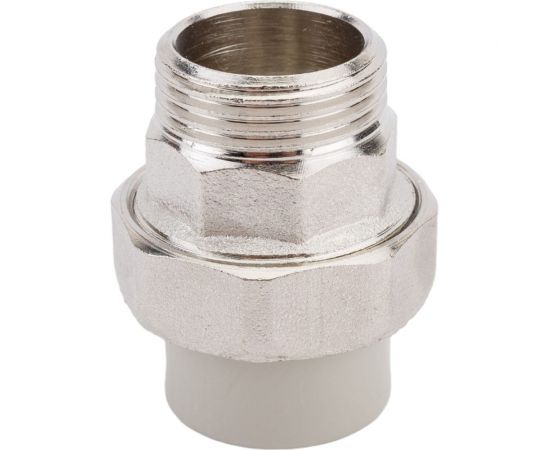 Муфта комбинированная RTP разъемная, американка, наружная резьба, D20х3/4 мм, серая 15807 – изображение 3