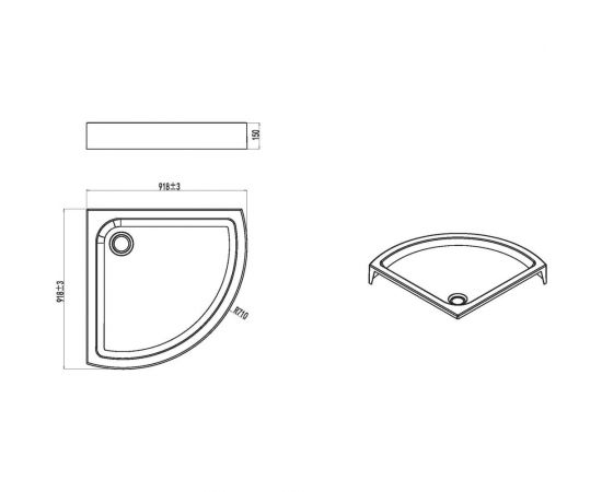 Поддон для душевого ограждения AM.PM Like Solo Slide 90x90 W83T-315-090W – изображение 3
