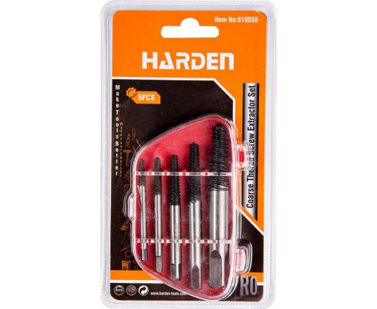 Набор экстракторов HARDEN 5 предметов Cr-Mo 610555 – изображение 5