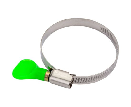 Червячный хомут с бабочкой СВК нержавеющий, w2/9 мм, 40 - 60 мм SVK-HW2060 