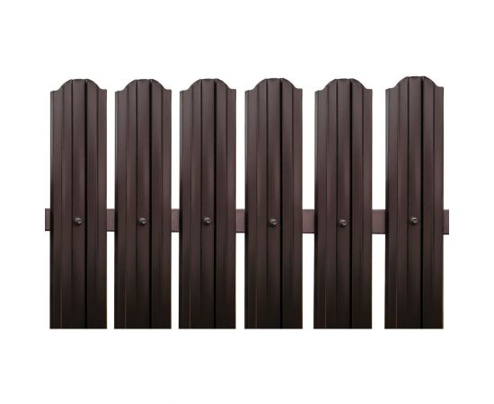 Металлический двухсторонний штакетник Металлика (коричневый; 10 штук; высота 1,8 метра) 1,8-8017/8017 1,8-8017/8017 