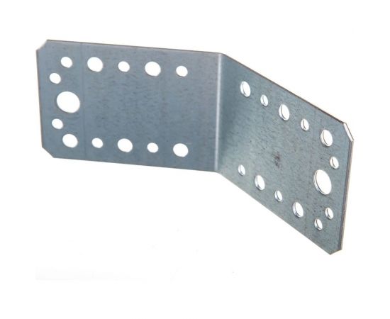Уголок для стропильных соединений Tech-Krep 135 градусов, оцинкованный 90х90х65х2,0 мм - накл. 124396 