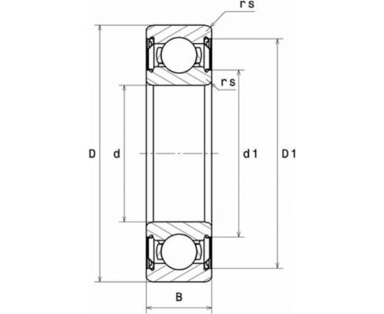 Радиальный шарикоподшипник F&D Fuda 6301-ZZ сепаратор из листовой стали, двусторонние контактные уплотнения, 12x37x12 6301_ZZ – изображение 3