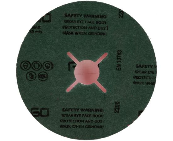 Фибровый шлифовальный круг CR5229 125x22 мм, керамика, P60, 10 шт Interflex 3024602501-10 – изображение 4