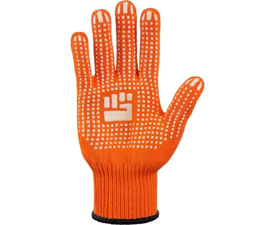 Плотные трикотажные перчатки Фабрика перчаток, с ПВХ, 10 класс, 6 нитей, оранжевые, р.L 6-10-2С-ОР-(L) – изображение 5