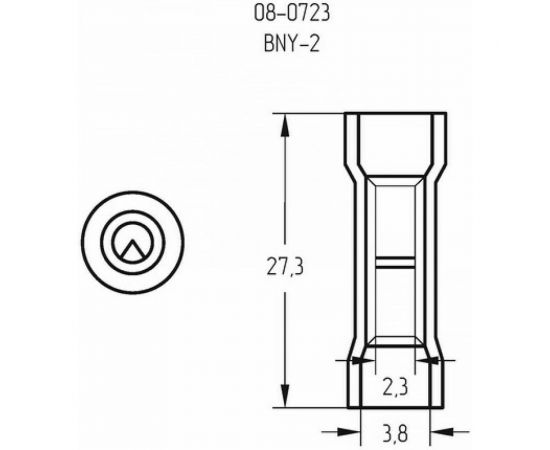 Соединительная изолированная гильза REXANT L-27.3мм нейлон 1.5-2.5кв.мм 2.5/ГСИ-н 1,5-2,5, синяя, 100шт 08-0723 – изображение 3