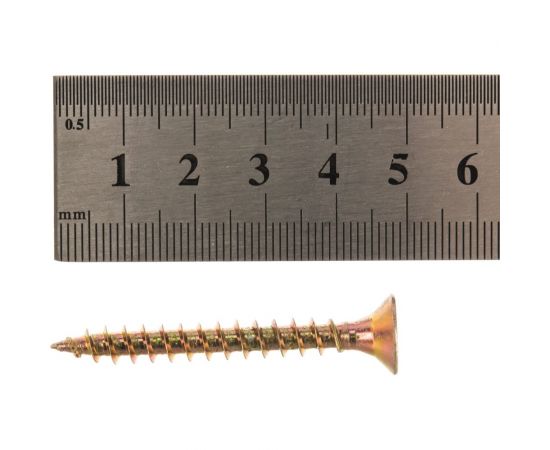 Шуруп VIPкрепеж жёлтый цинк 6х50,130 шт 41404 VIPS – изображение 3