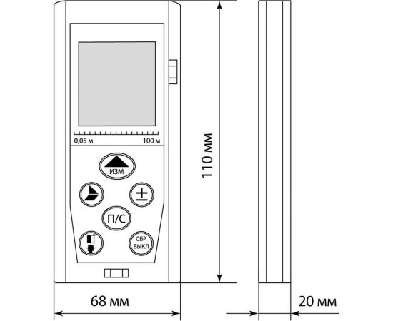 Лазерная рулетка TDM ЛР-100 SQ1018-0203 – изображение 2