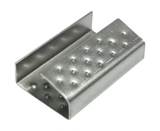 Стальная скрепа КОРДЛЕНД 15x27x0,5 для ПП ленты 15 мм, 1000 шт. PP-16 KREP-00195 
