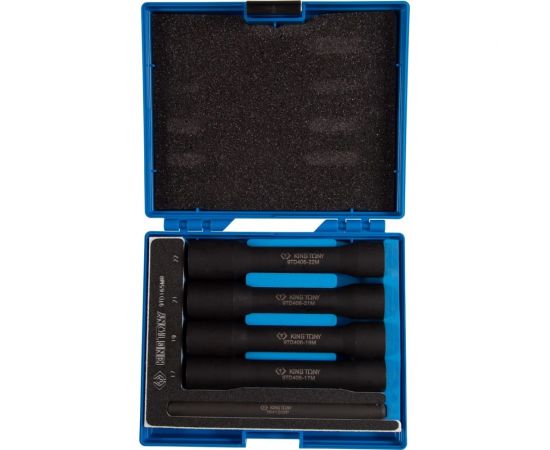Набор торцевых ключей для поврежденных гаек и болтов 1/2""DR, 17, 19, 21, 22 мм, 5 предметов KING TONY 9TD165MR 