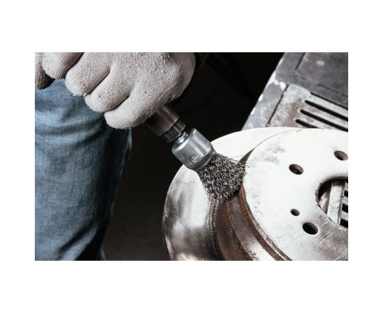 Щетка кистевая волнистая с хвостовиком 19 мм, проволока - сталь 0.30 мм DEBEVER DB80163383 – изображение 2