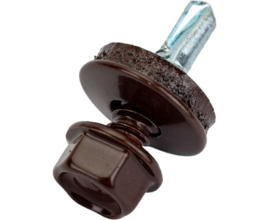 Саморез Невский Крепеж КР RAL 8017 коричневый, св., 4,8x19, 32 шт. 931416 – изображение 3