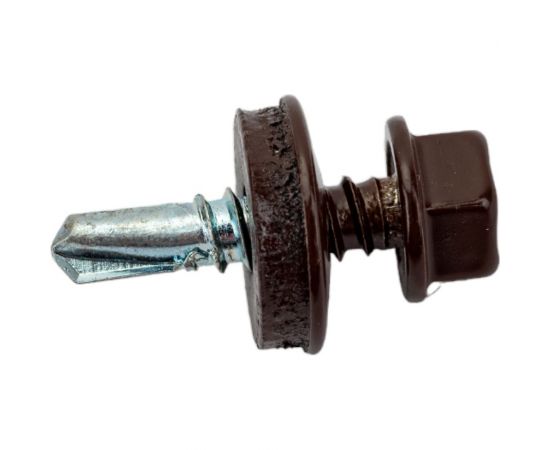 Саморез Невский Крепеж КР RAL 8017 коричневый, св., 4,8x19, 32 шт. 931416 – изображение 2