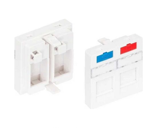 Вставка типа Mosaic NIKOMAX 45x45мм, 2 порта, белая NMC-PM2P-PF-WT – изображение 2