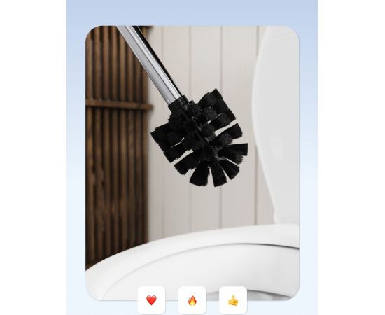 Ершик для туалета FORA черный, с металлической ручкой FOR-WC002 – изображение 6