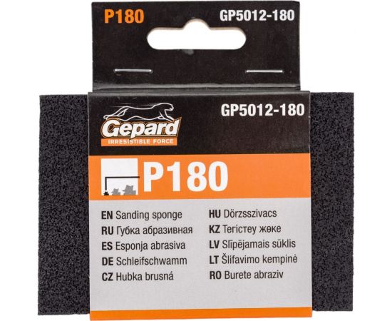 Губка абразивная 4-х сторонняя Р180 Gepard GP5012-180 
