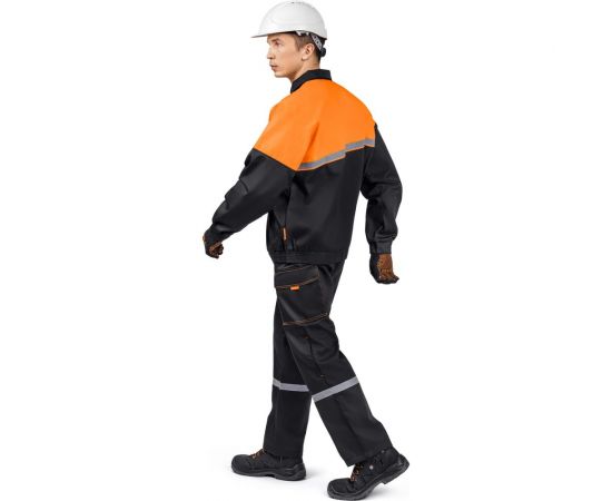 Мужской костюм ТЕХНОСЭЙФ ЕНИСЕЙ черный/оранжевый, р. 104-108/170-176 4687203157654 – изображение 7