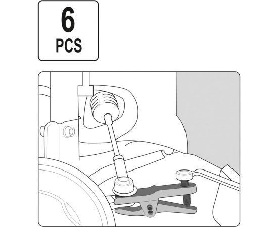 Набор съемников шаровых опор и рулевых наконечников YATO YT-06157 – изображение 5
