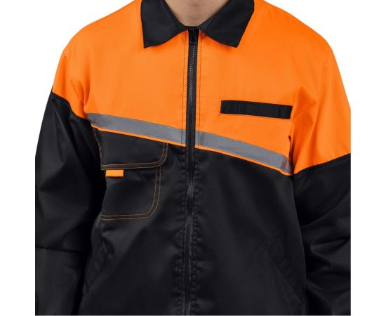 Мужской костюм ТЕХНОСЭЙФ ЕНИСЕЙ черный/оранжевый, р. 104-108/170-176 4687203157654 – изображение 6