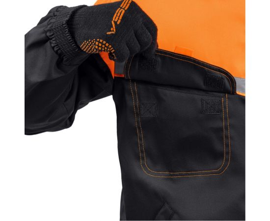 Мужской костюм ТЕХНОСЭЙФ ЕНИСЕЙ черный/оранжевый, р. 104-108/170-176 4687203157654 – изображение 5