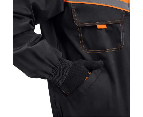 Мужской костюм ТЕХНОСЭЙФ ЕНИСЕЙ черный/оранжевый, р. 104-108/170-176 4687203157654 – изображение 4