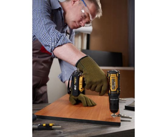 Трикотажные перчатки Фабрика перчаток, 2-слойные, с ПВХ, 7.5 класс, 6 нитей, оливковые, р.ХL/10 6-75-2С-ОЛ-(XL) – изображение 3