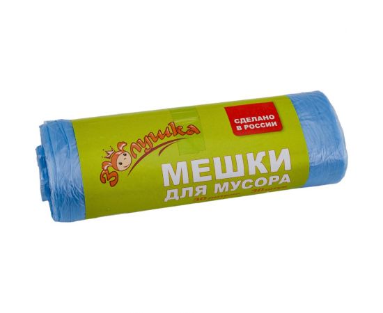 Мешки для мусора 30 л, 30 шт, голубые, ролик Золушка 6453 