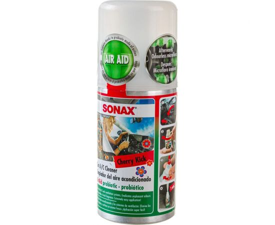 Очиститель системы кондиционирования для автомобиля SONAX с пробиотиком вишневый удар 0,1л 323700 