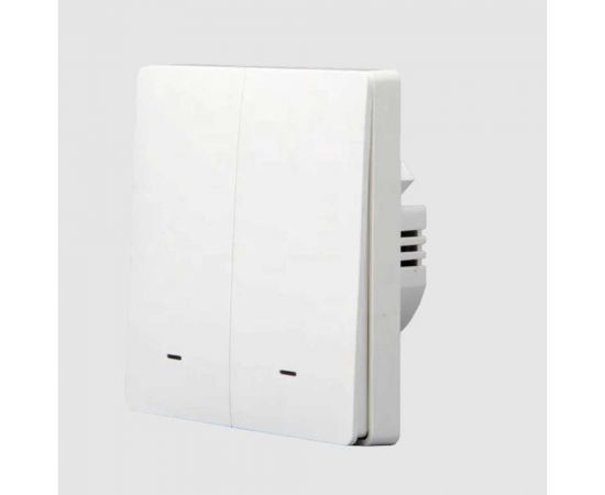 Умный двуклавишный выключатель LOCKTOK с Алисой белый Выключатель_2клавиш 