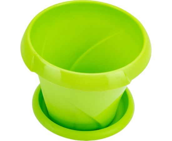 Кашпо Martika Флориана с поддонником, 0.3 л, диам. 100 мм, салатовое С383САЛ – изображение 3