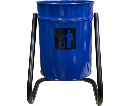 Уличная урна ПРОФМЕТСТИЛЬ синяя Арт 399 – изображение 4