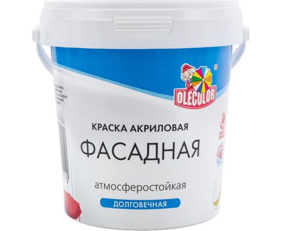 Фасадная краска OLECOLOR водно-дисперсионная, 1 кг 4300001311 