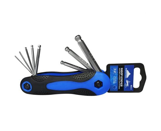 Набор имбусовых складных шестигранных ключей vertextools 1.5–8, 8 предметов 1634-8 