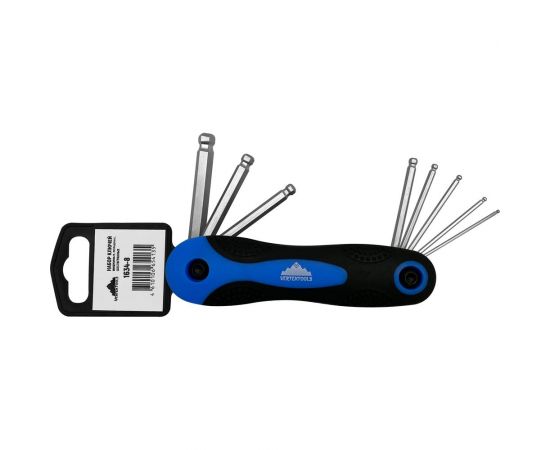 Набор имбусовых складных шестигранных ключей vertextools 1.5–8, 8 предметов 1634-8 – изображение 5