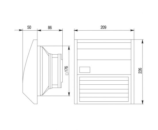 Вентилятор с фильтром IEK 102 куб.м./час IP55 YCE-FF-102-55 – изображение 2