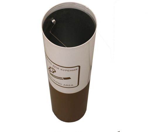 Урна пепельница металлическая ПРОФМЕТСТИЛЬ в комплекте с вкладышем белая 659 – изображение 3