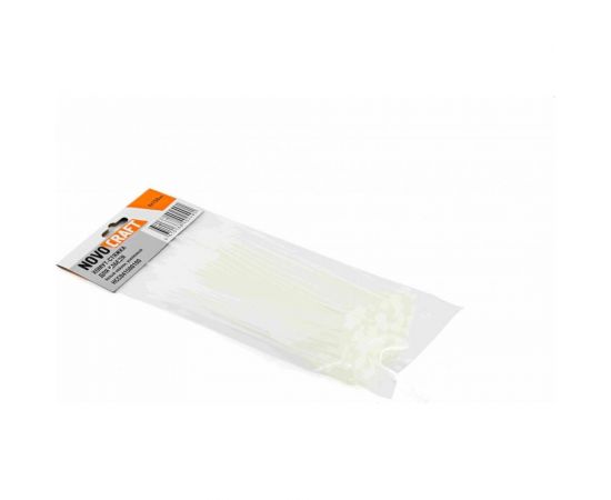 Нейлоновая хомут-стяжка NOVOCRAFT 4x150 мм, белая, уп. 100 шт. HCC041500100 